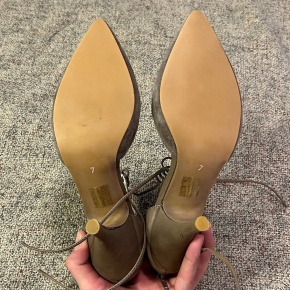 Jeffrey Campbell Picabo Taupe Stiletto Lace Up Heel - Picture 7 of 9